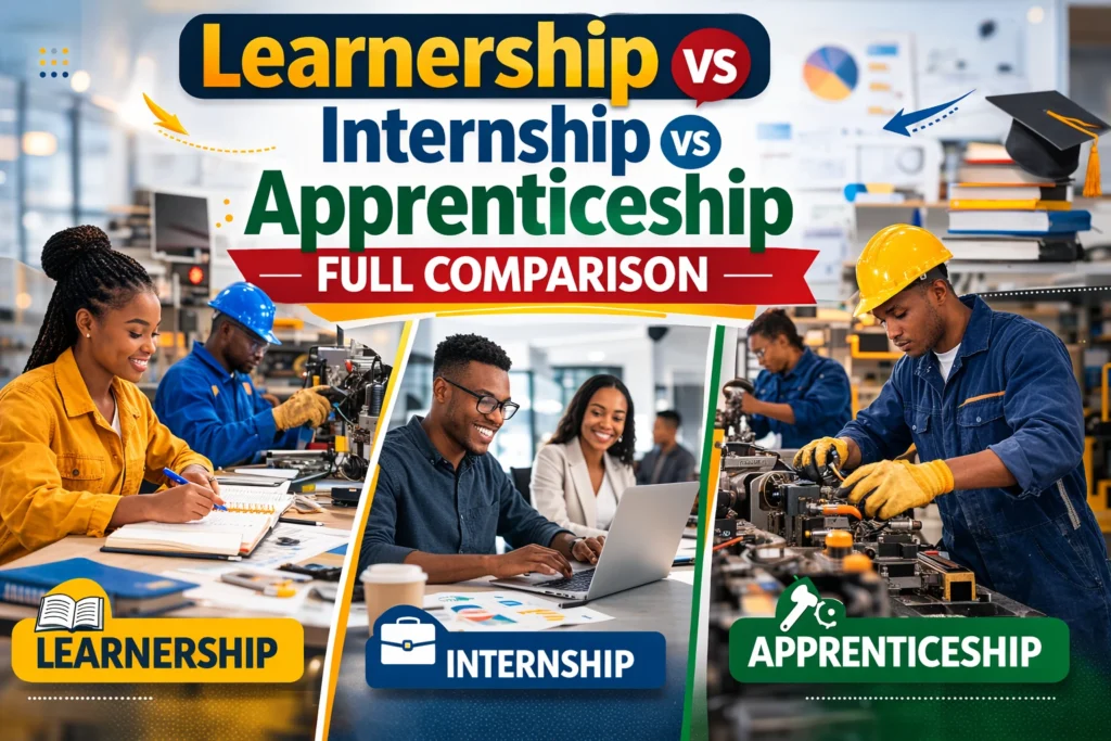 Learnership vs Internship vs Apprenticeship