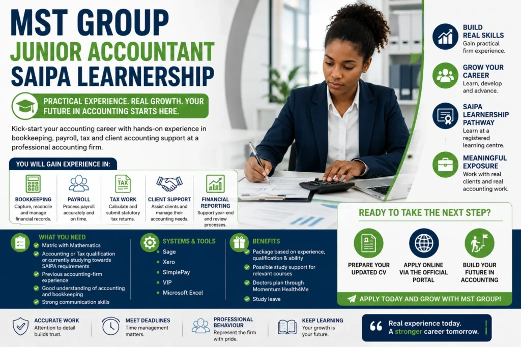 MST Group Junior Accountant SAIPA Learnership