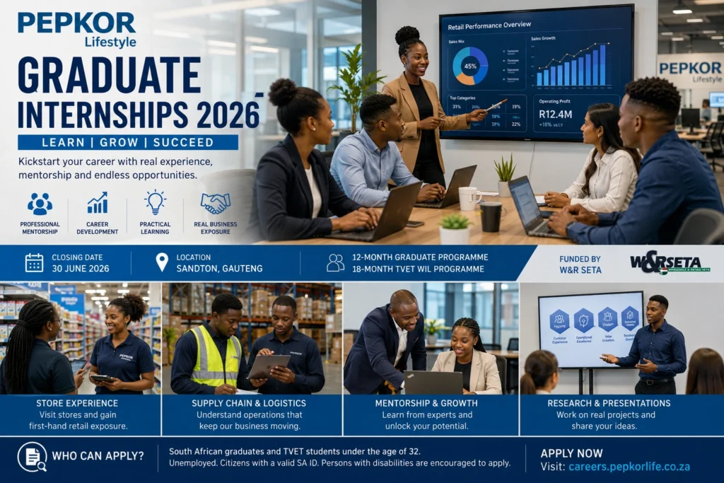 Pepkor Lifestyle Graduate Internships 2026