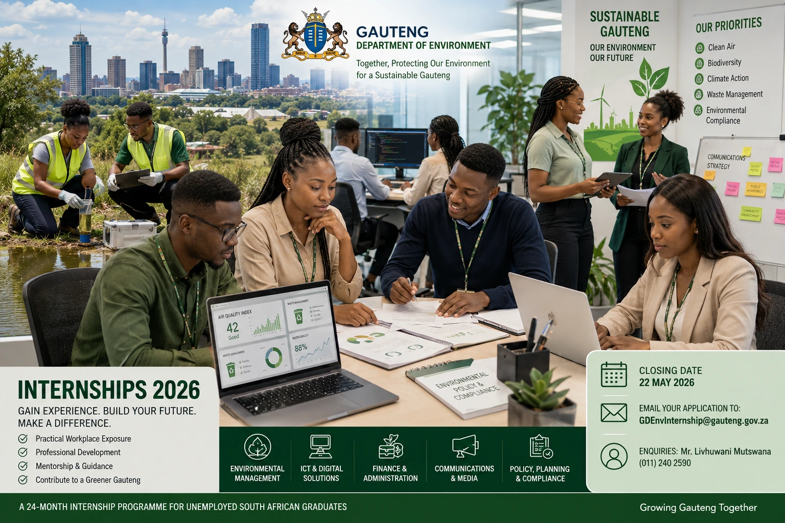 Gauteng Department of Environment Internships