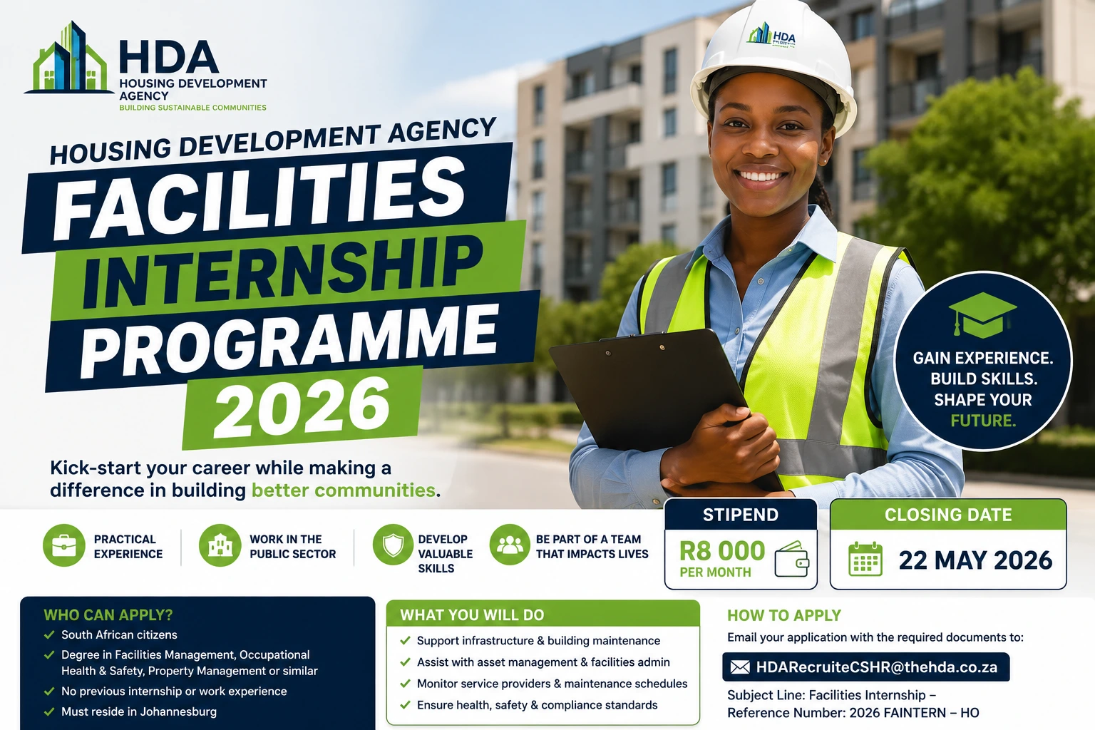 Housing Development Agency Facilities Internship Programme 2026