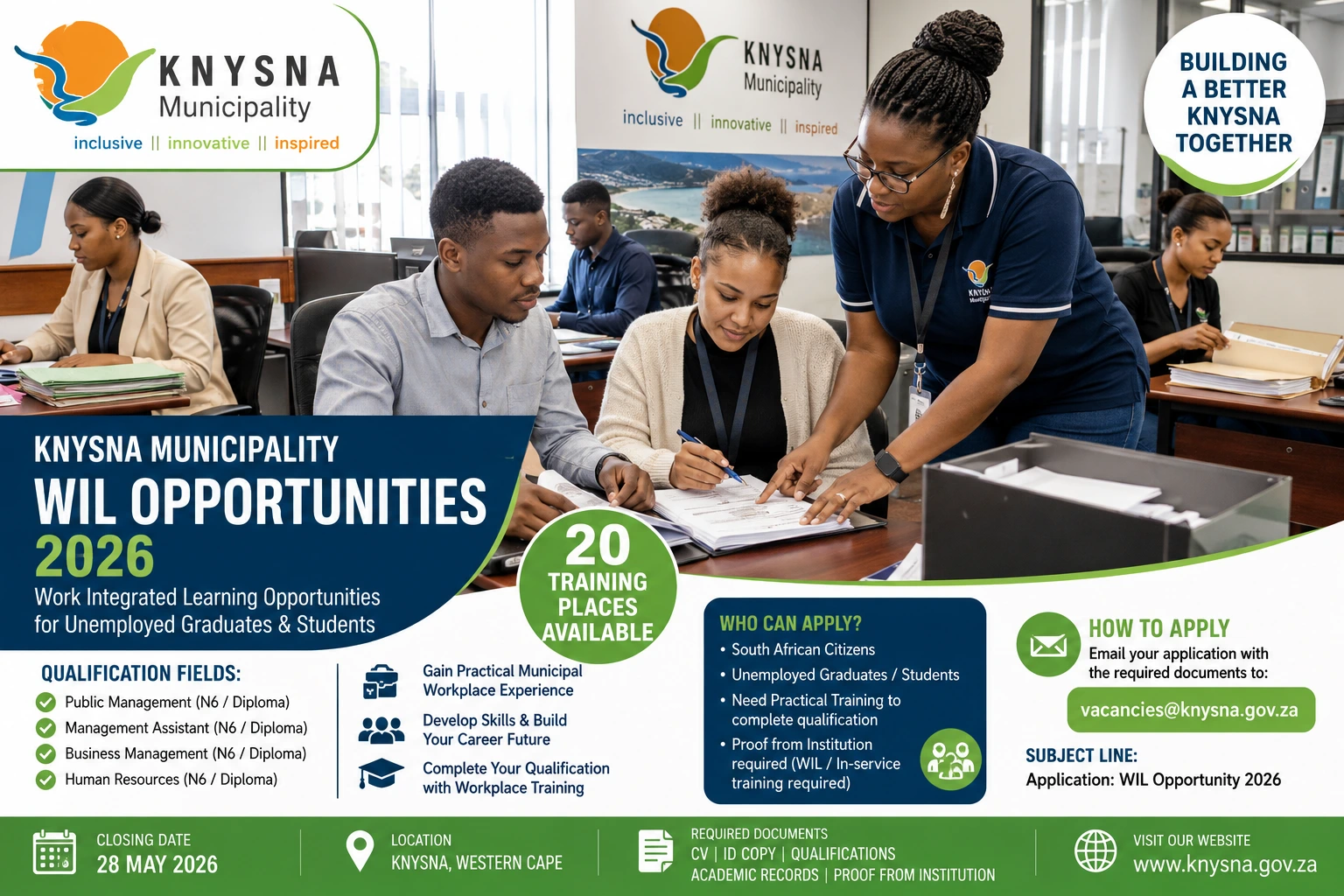 Knysna Municipality WIL Opportunities 2026