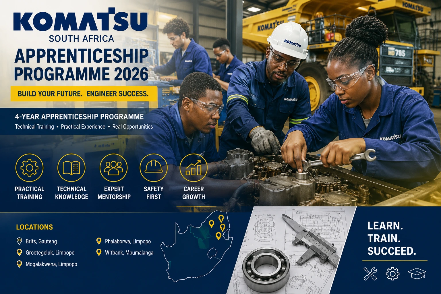 Komatsu South Africa Apprenticeship Programme 2026